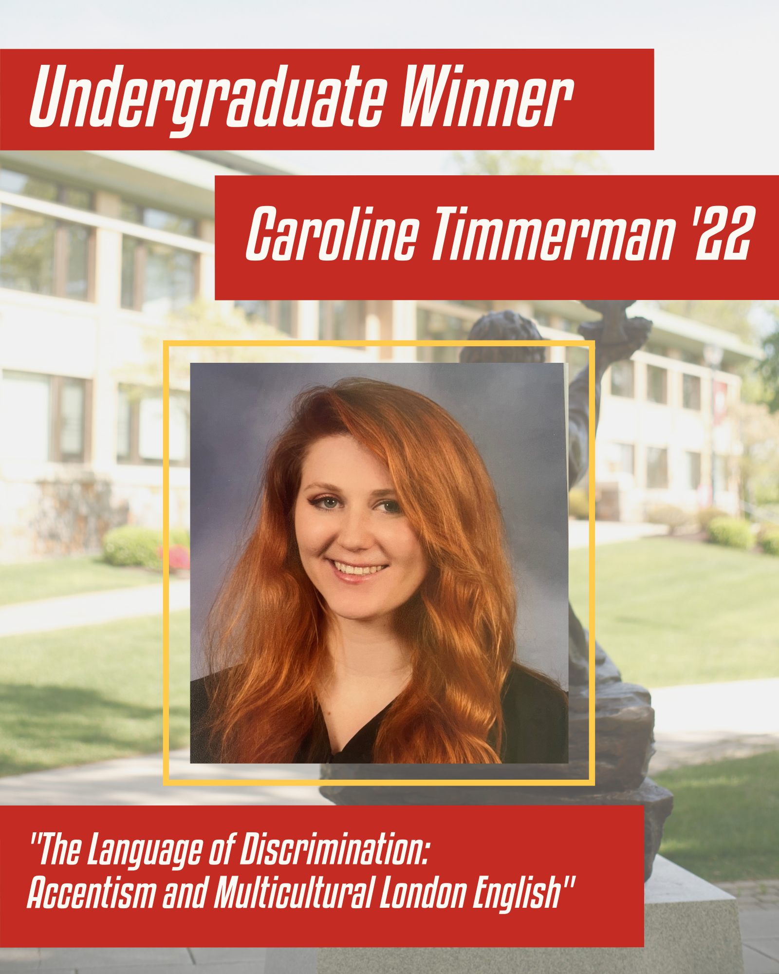 2022 undergraduate student winner Caroline Timmerman